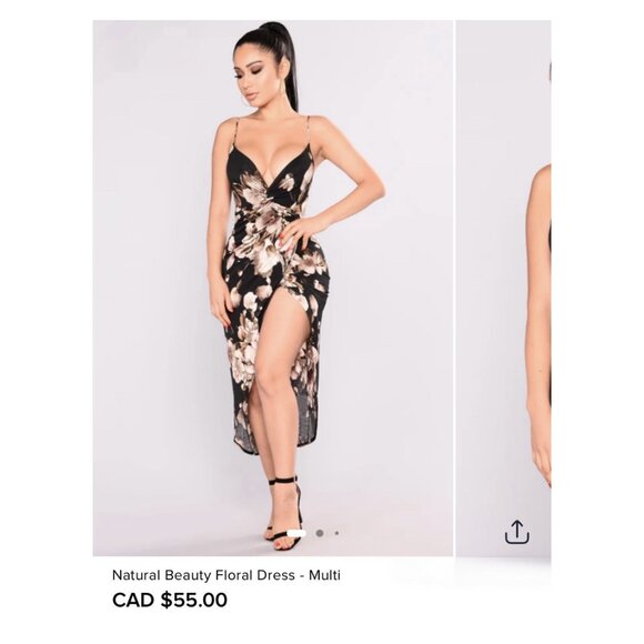 NWT - Fashion Nova Floral Midi Dress (XS) - Picture 1 of 9